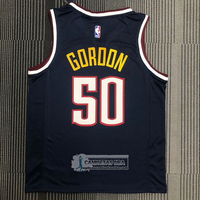 Camiseta Denver Nuggets Aaron Gordon NO 50 Icon 2021 Azul